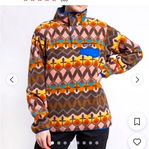 Patagonia Synchilla Women's S Champions Big Anthos Pink Snap T Fleece: SZ S